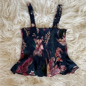 Navy Blue Floral Top - Patrons of Peace